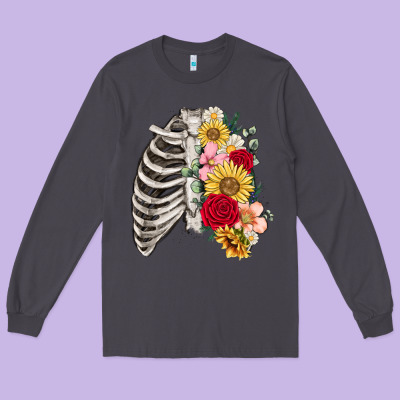 Long Sleeve Tee floral ribcage