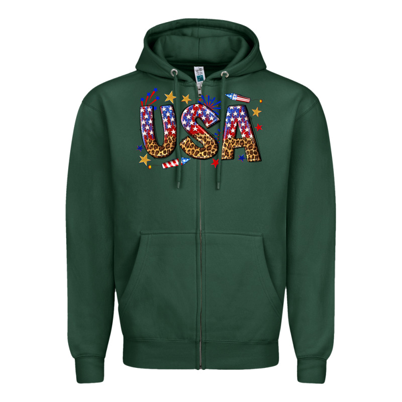 Usa 4th Of July Bw Zipper Hoodie by texasbilliewilder | Teevron