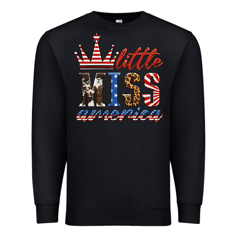 Little Miss America Premium Sweatshirt by HRA Design Shop | Teevron