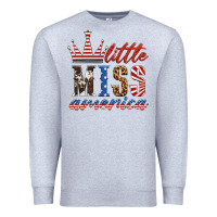 Heather Grey little miss america Premium Sweatshirt - HRA Design Shop