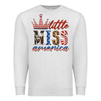 Oatmeal Heather little miss america Premium Sweatshirt - HRA Design Shop