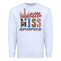 White little miss america Premium Sweatshirt - HRA Design Shop