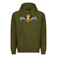 Army Green sunflower hereford cattle and cactus  mom Premium Hoodie - Jasminsmagicworld