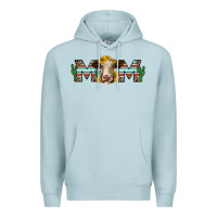 Blue Mist sunflower hereford cattle and cactus  mom Premium Hoodie - Jasminsmagicworld
