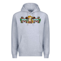 Heather Grey sunflower hereford cattle and cactus  mom Premium Hoodie - Jasminsmagicworld