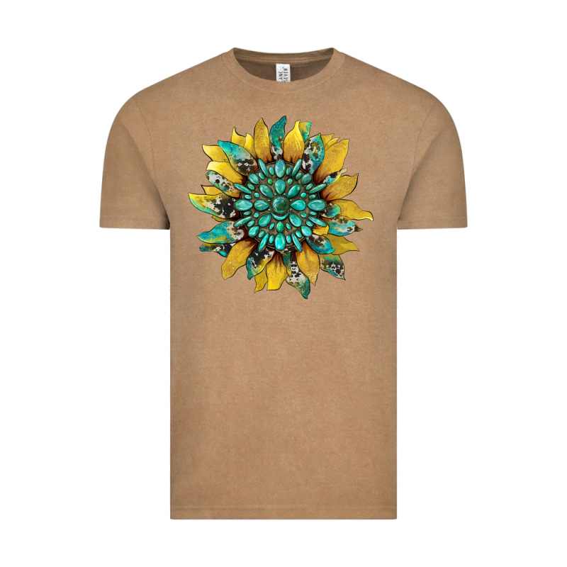 Sunflower With Gemstone And Cowhide Vintage Tee by Artiststas | Teevron