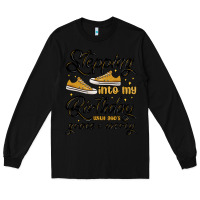 Black stepping into my birthday with god s grace and mer Long Sleeve Tee - MaliasSmallBusiness
