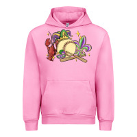 Fuchsia Pink mardi gras baseball Urban Hoodie - MaliasSmallBusiness