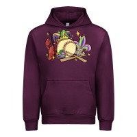 Mauve Wine mardi gras baseball Urban Hoodie - MaliasSmallBusiness