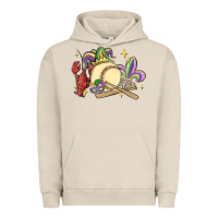 Pigment French Oak mardi gras baseball Urban Hoodie - MaliasSmallBusiness