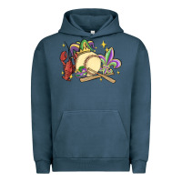 Pigment Midnight Navy mardi gras baseball Urban Hoodie - MaliasSmallBusiness