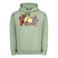Pigment Oil Green mardi gras baseball Urban Hoodie - MaliasSmallBusiness