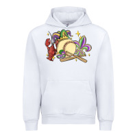 White mardi gras baseball Urban Hoodie - MaliasSmallBusiness