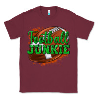 Burgundy football junkie Classic Tee - texasbilliewilder