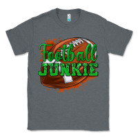 Charcoal Heather football junkie Classic Tee - texasbilliewilder