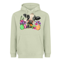 Matcha Happy Easter Cow Easter Day Heavyweight Hoodie - Neo Western