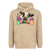 Mushroom Happy Easter Cow Easter Day Heavyweight Hoodie - Neo Western