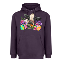 Plum Happy Easter Cow Easter Day Heavyweight Hoodie - Neo Western