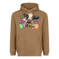 Toasted Coconut Happy Easter Cow Easter Day Heavyweight Hoodie - Neo Western
