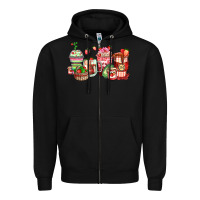 Black strawberry farm fresh coffee cups Zipper Hoodie - Zillion Design Studio
