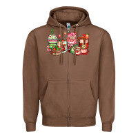 Chestnut strawberry farm fresh coffee cups Zipper Hoodie - Zillion Design Studio