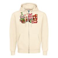 Strawberry Farm Fresh Coffee Cups Zipper Hoodie | Teevron