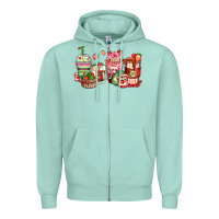 Seafoam strawberry farm fresh coffee cups Zipper Hoodie - Zillion Design Studio