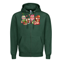 Sports Green strawberry farm fresh coffee cups Zipper Hoodie - Zillion Design Studio
