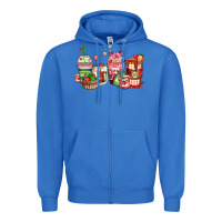 True Royal strawberry farm fresh coffee cups Zipper Hoodie - Zillion Design Studio