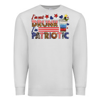 Dove Grey i'm not drunk i'm patriotic Premium Sweatshirt - HRA Design Shop