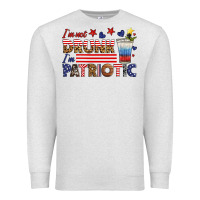 Oatmeal Heather i'm not drunk i'm patriotic Premium Sweatshirt - HRA Design Shop