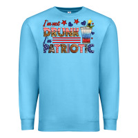 Ocean Blue i'm not drunk i'm patriotic Premium Sweatshirt - HRA Design Shop