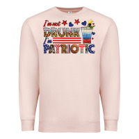 Pale Pink i'm not drunk i'm patriotic Premium Sweatshirt - HRA Design Shop