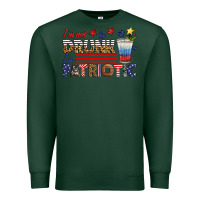 Sports Green i'm not drunk i'm patriotic Premium Sweatshirt - HRA Design Shop