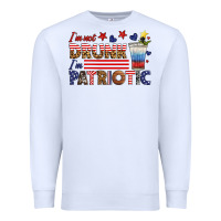 White i'm not drunk i'm patriotic Premium Sweatshirt - HRA Design Shop