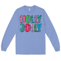 Colony Blue holly jolly Long Sleeve Tee - MaliasSmallBusiness