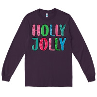 Plum holly jolly Long Sleeve Tee - MaliasSmallBusiness