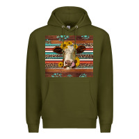 Army Green western sunflowers gemstone heifer Premium Hoodie - Jasminsmagicworld