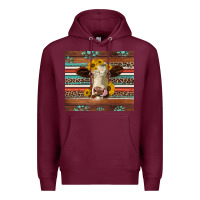 Burgundy western sunflowers gemstone heifer Premium Hoodie - Jasminsmagicworld