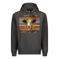 Charcoal Heather western sunflowers gemstone heifer Premium Hoodie - Jasminsmagicworld