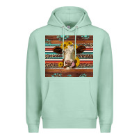 Seafoam western sunflowers gemstone heifer Premium Hoodie - Jasminsmagicworld