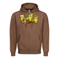 Chestnut pineapple farm fresh coffee cups Zipper Hoodie - Zillion Design Studio