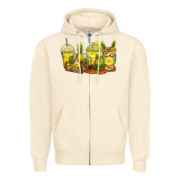 Sandshell pineapple farm fresh coffee cups Zipper Hoodie - Zillion Design Studio