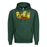 Sports Green pineapple farm fresh coffee cups Zipper Hoodie - Zillion Design Studio