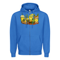 True Royal pineapple farm fresh coffee cups Zipper Hoodie - Zillion Design Studio