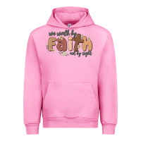 Fuchsia Pink we walk by faith not by sight Urban Hoodie - MaliasSmallBusiness