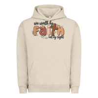 Pigment French Oak we walk by faith not by sight Urban Hoodie - MaliasSmallBusiness