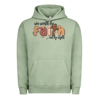 Pigment Oil Green we walk by faith not by sight Urban Hoodie - MaliasSmallBusiness