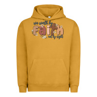 Pigment Peanut Butter we walk by faith not by sight Urban Hoodie - MaliasSmallBusiness