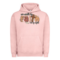 Pigment Salmon we walk by faith not by sight Urban Hoodie - MaliasSmallBusiness
